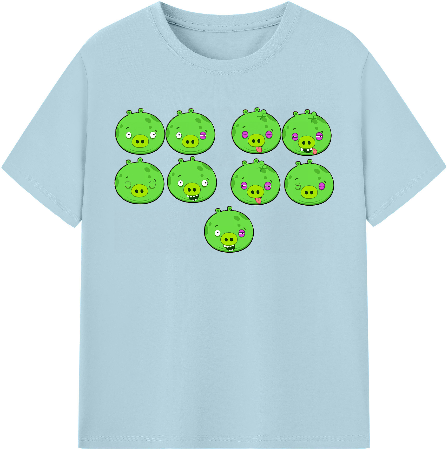 （画像用） Angry Birds アングリーバード 綿100％半袖Tシャツ（フロントプリント）